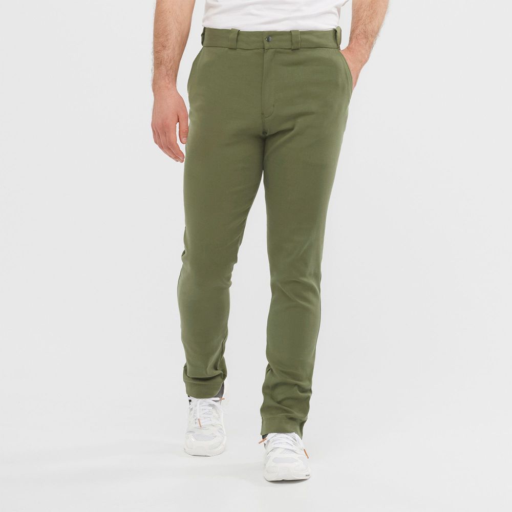 Pantalones Salomon Hombre Verde Oliva - Salomon Argentina OUTLIFE CHINO M,610843-SZN